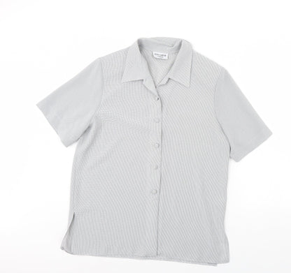 Eye Catch Womens Black   Basic Button-Up Size 16  - Shoulder Pads