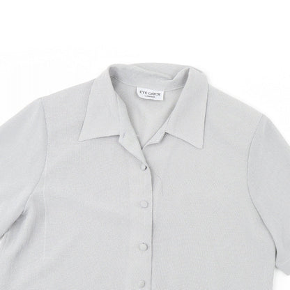 Eye Catch Womens Black   Basic Button-Up Size 16  - Shoulder Pads