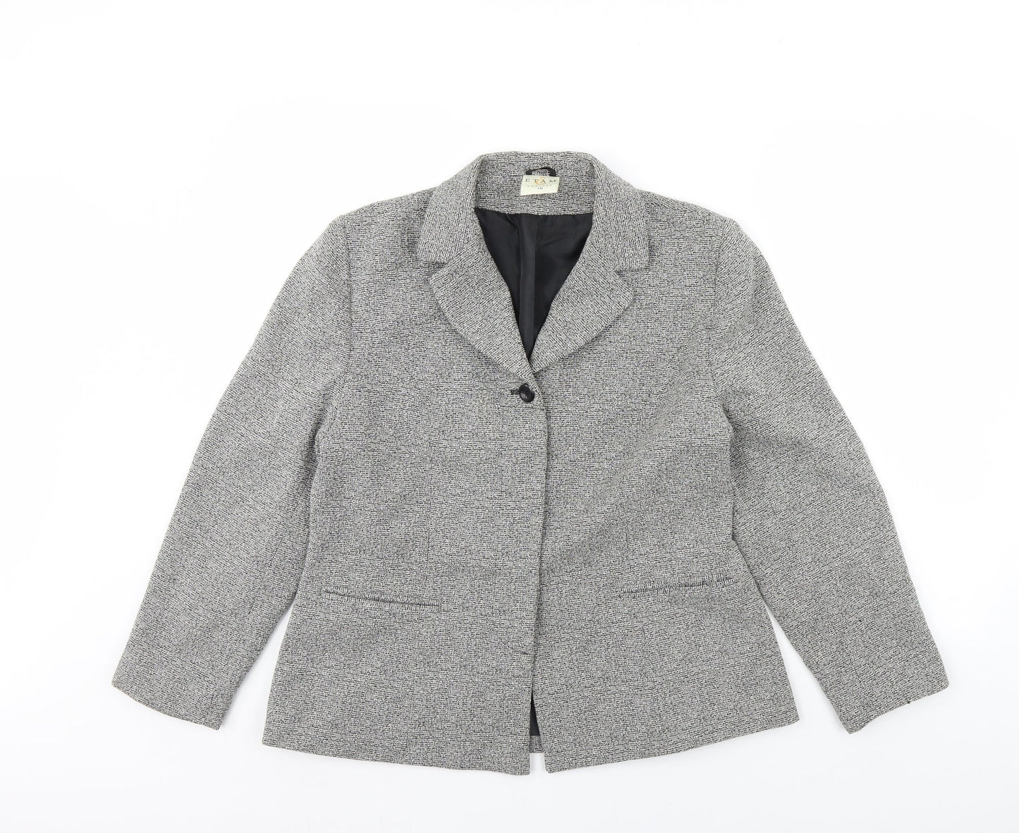 Etam Womens Grey   Jacket  Size 16  - Shoulder Pads