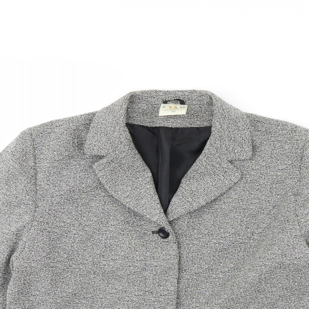 Etam Womens Grey   Jacket  Size 16  - Shoulder Pads