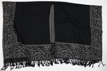 Debenhams Womens Black Animal Print  Overcoat Poncho One Size  - Cape Style Poncho