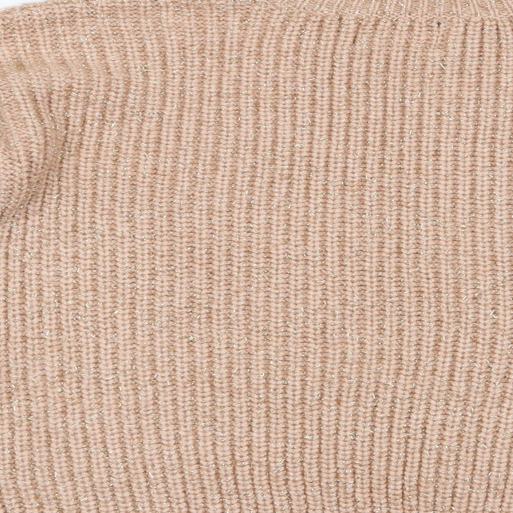 Papaya Womens Pink   Pullover Jumper Size M  - Glitter effect