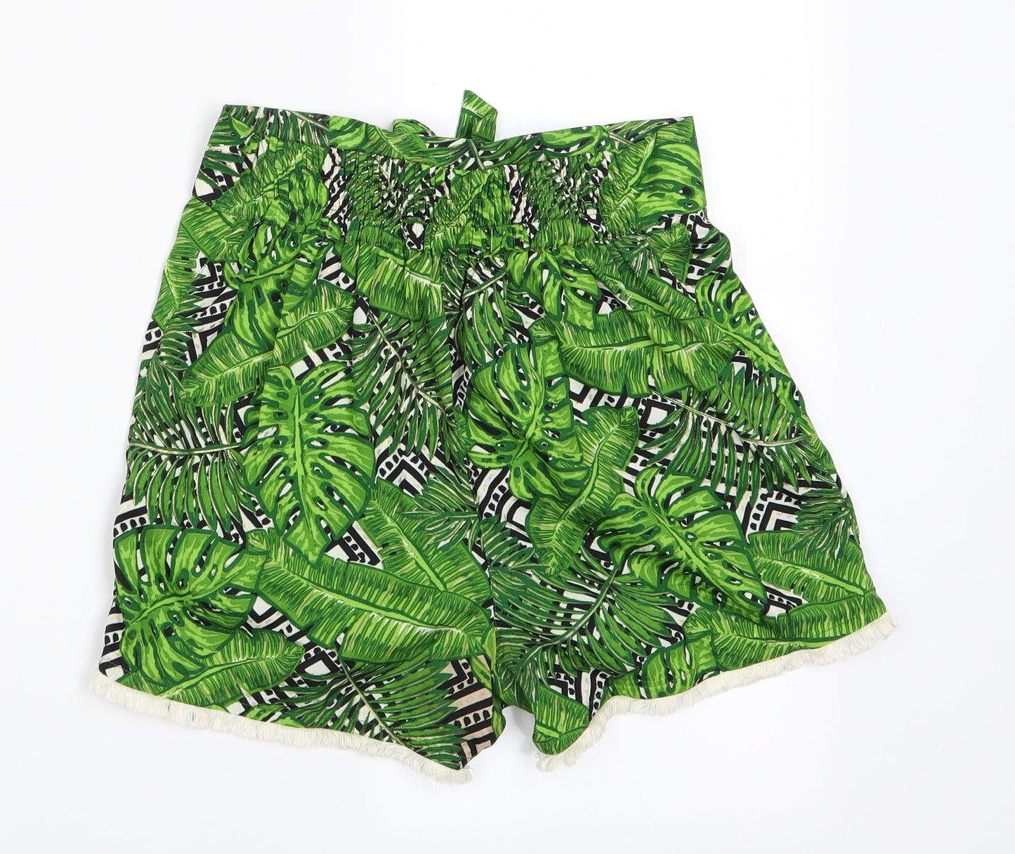 Kylie Girls Green Floral  Hot Pants Shorts Size 12 Years