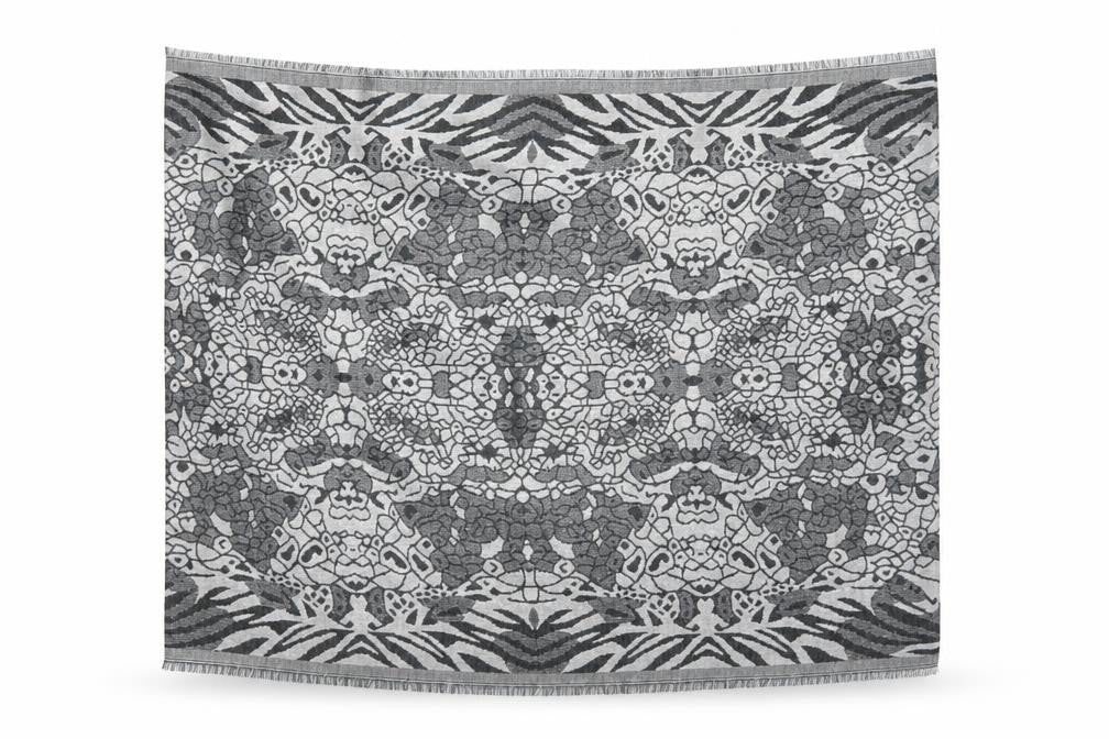 Preworn Womens Grey Floral   Shawl/Wrap
