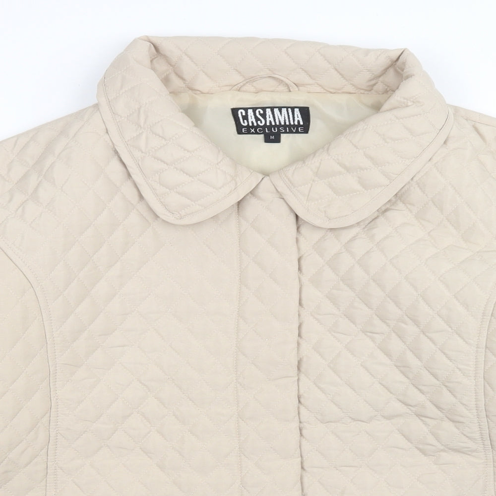 casamia Womens Beige   Quilted Coat Size M
