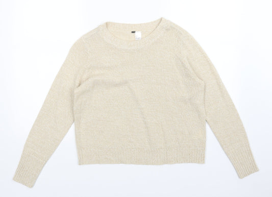 H&M Womens Beige   Pullover Jumper Size S