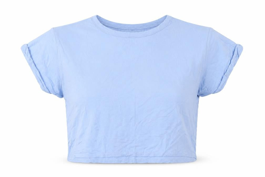 PRETTYLITTLETHING Womens Blue   Cropped Polo Size 8
