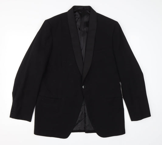 Maenson Mens Black   Jacket Blazer Size L
