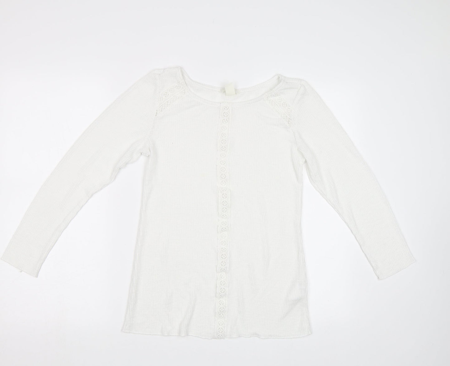 H&M Womens White   Basic Blouse Size S