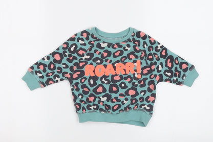 Additional front view of Next Baby Green Animal Print Basic Casual, size 3-6, Months - Roarr