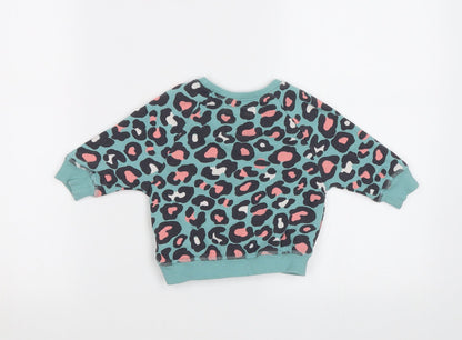 Back view of Next Baby Green Animal Print Basic Casual, size 3-6, Months - Roarr