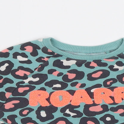 Close-up detail of Next Baby Green Animal Print Basic Casual, size 3-6, Months - Roarr