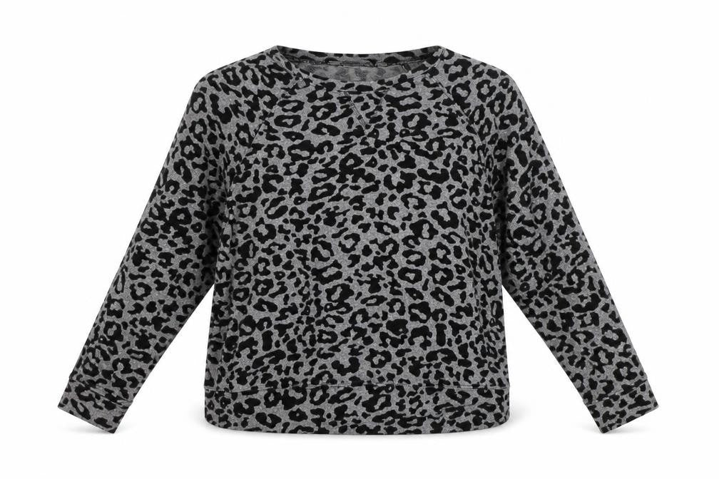 H&M Womens Grey Animal Print  Basic Blouse Size M