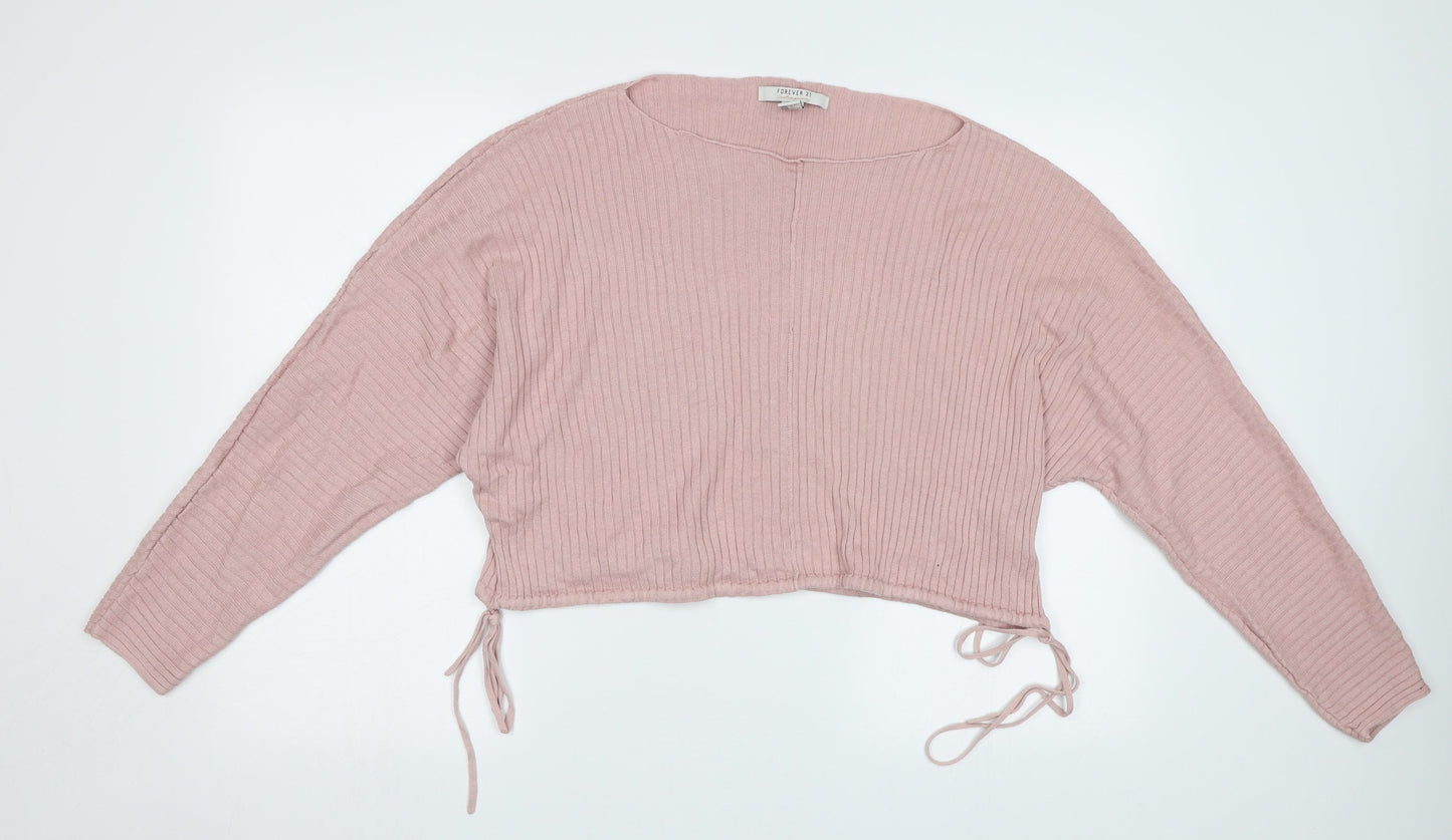 FOREVER 21 Womens Pink   Pullover Sweatshirt Size M