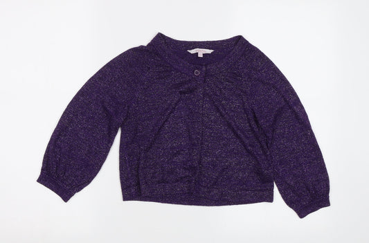 Matthew Williamson Girls Purple   Cardigan Jumper Size 11 Years