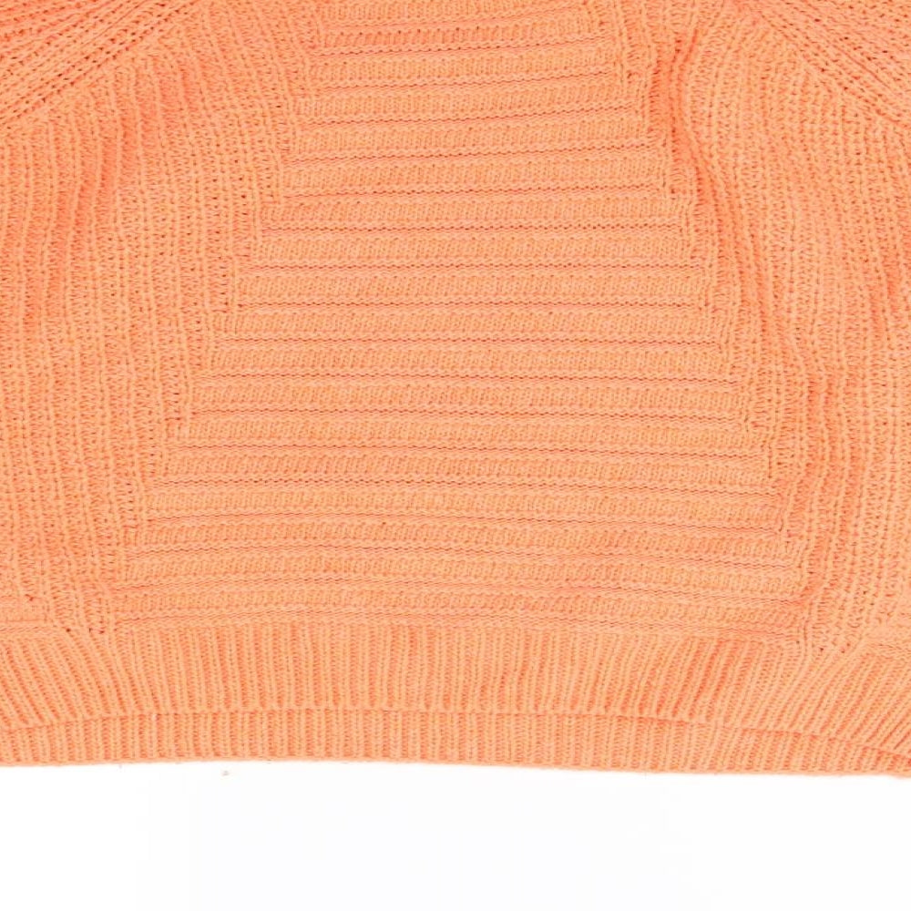 River Island Womens Orange  Knit Pullover Jumper Size 6