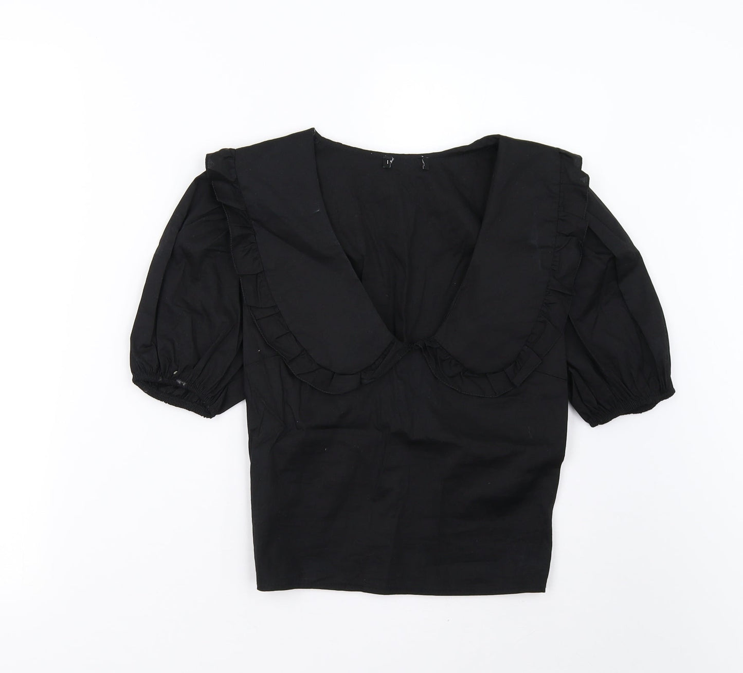 Preworn Womens Black   Basic Blouse Size 8