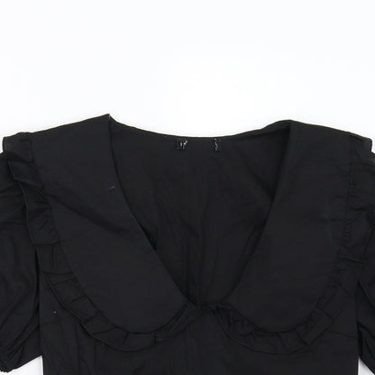 Preworn Womens Black   Basic Blouse Size 8