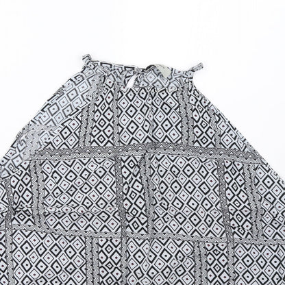 Matalan Womens Multicoloured Geometric  Basic Blouse Size 12
