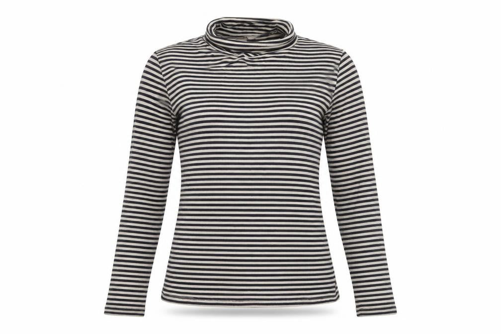 H&M Womens Grey Striped  Basic T-Shirt Size S