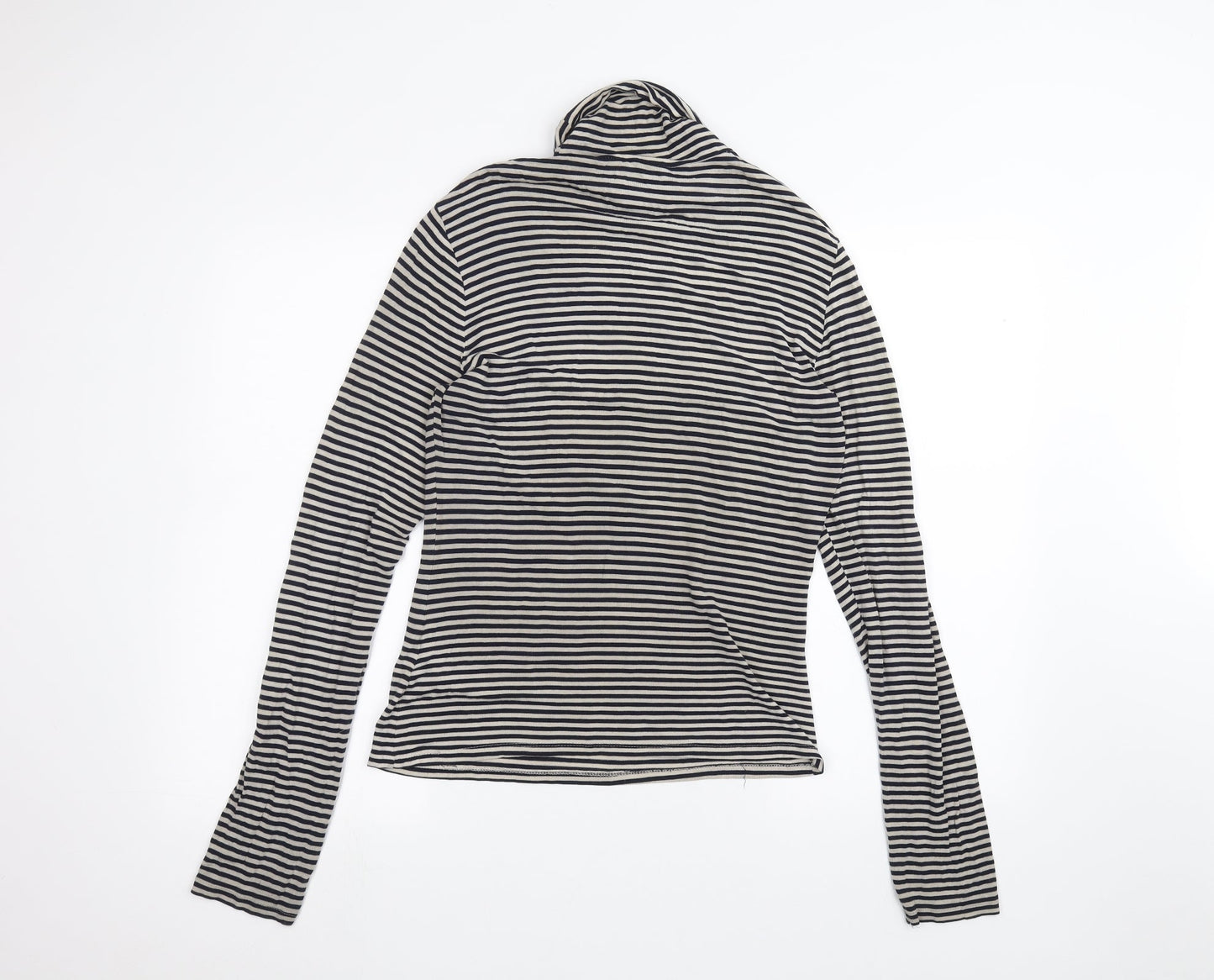 H&M Womens Grey Striped  Basic T-Shirt Size S