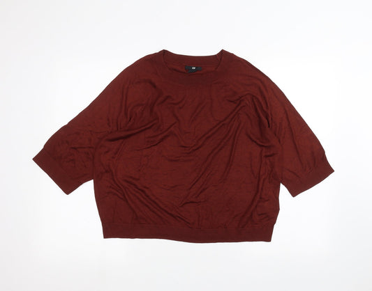 H&M Womens Red   Basic T-Shirt Size S