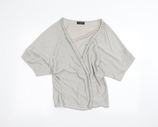 BM Womens Silver   Cardigan Jumper Size M