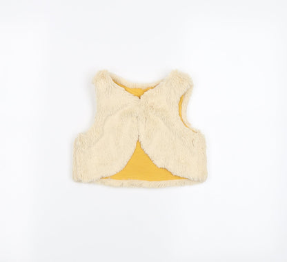 Additional front view of St Bernard girls’ white jacket coatigan, size 3-4, years