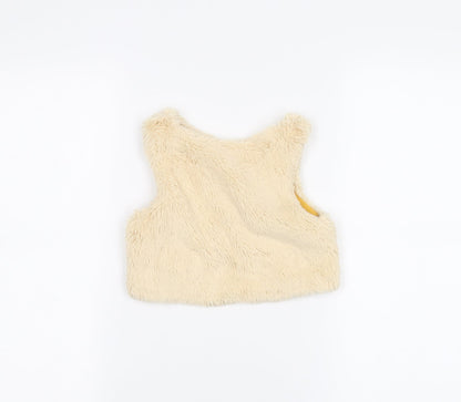Back view of St Bernard girls’ white jacket coatigan, size 3-4, years