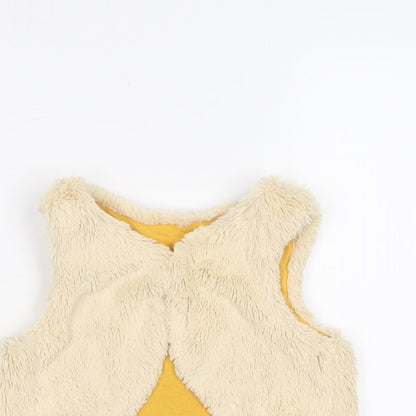 Close-up detail of St Bernard girls’ white jacket coatigan, size 3-4, years