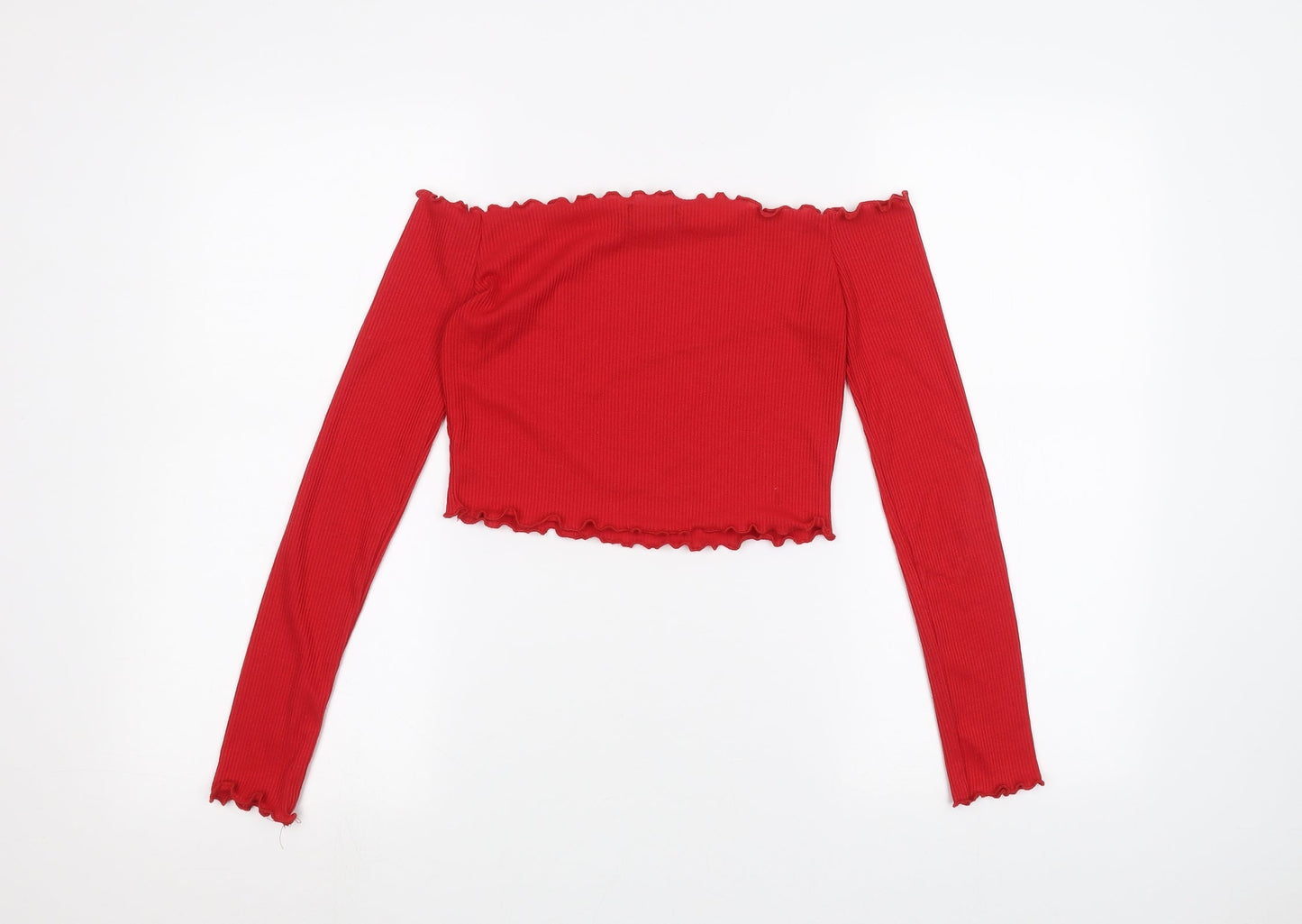PRETTYLITTLETHING Womens Red   Basic T-Shirt Size 8