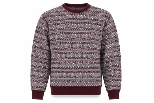 Front view of Easy men’s red jumper, size M