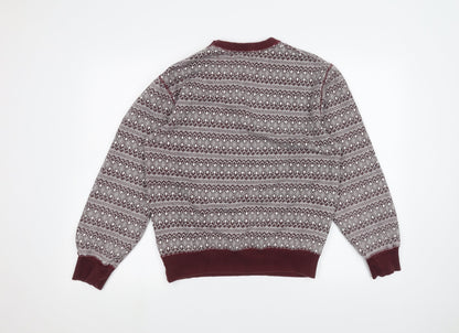 Back view of Easy men’s red jumper, size M