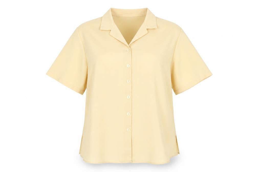 Bonmarché Womens Yellow Basic Button-Up Size 12