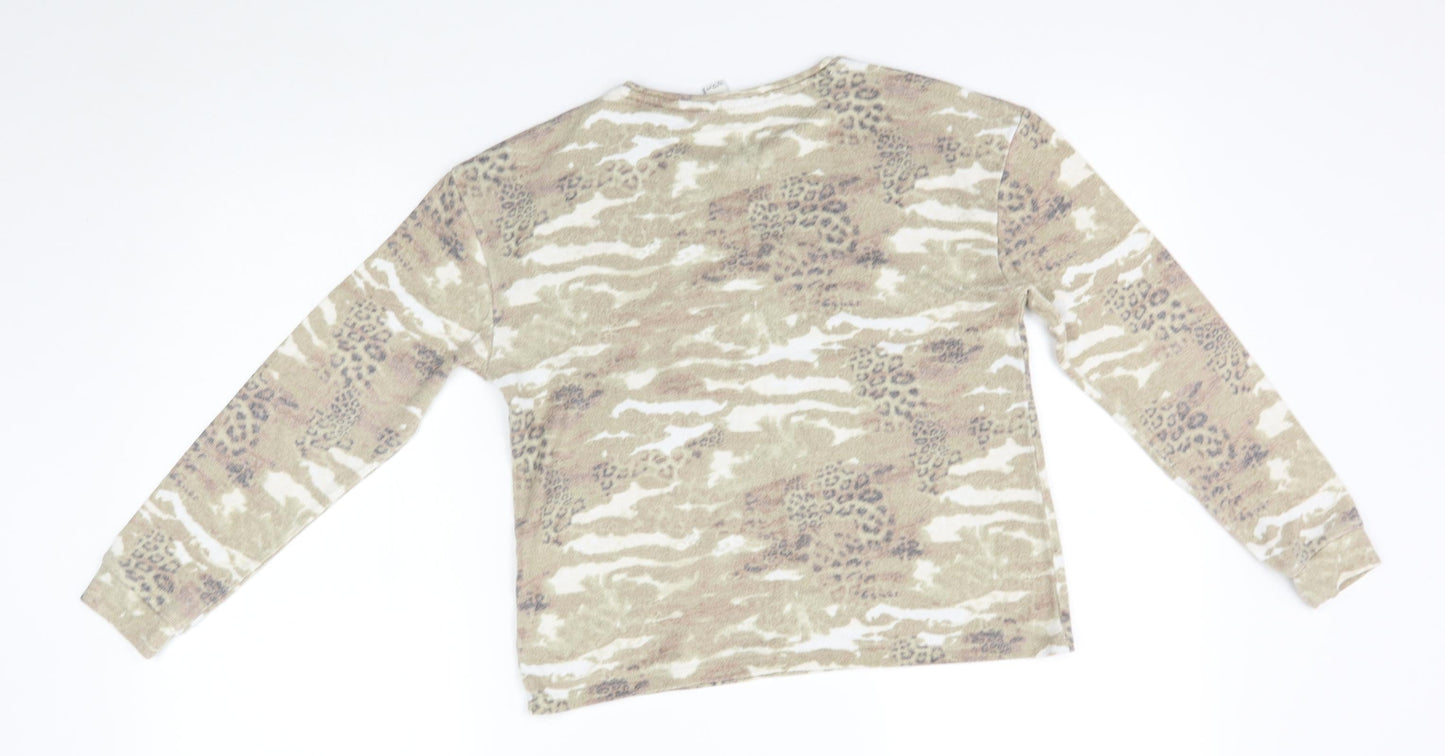 River Island Girls Green Camouflage   Pyjama Top Size 11-12 Years