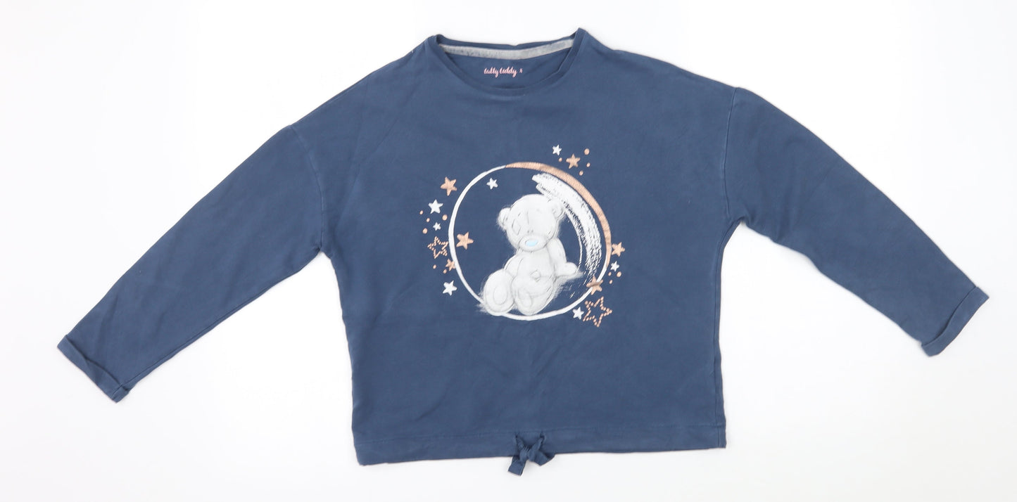 M&S Girls Blue    Pyjama Top Size 11 Years