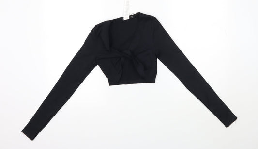 Boohoo Womens Black   Pullover Hoodie Size 6