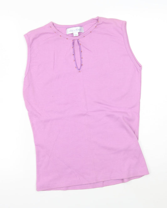 Pure & natural Womens Purple   Vest Jumper Size 14