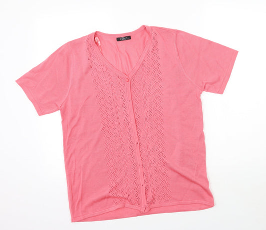 BM Womens Pink   Cardigan Jumper Size M