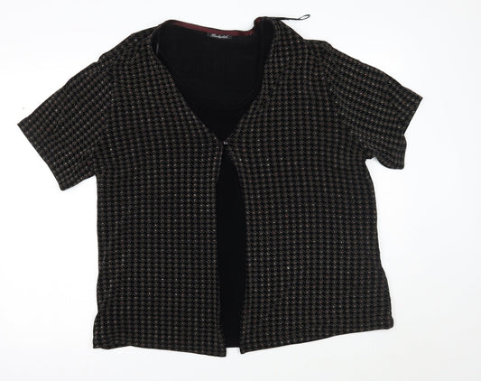 Berkertex Womens Black   Wrap Jumper Size 20  - shirt insert