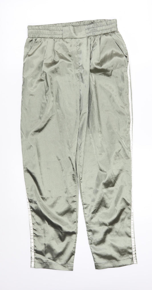 PRETTYLITTLETHING Womens Green   Sweatpants Trousers Size 10 L25 in