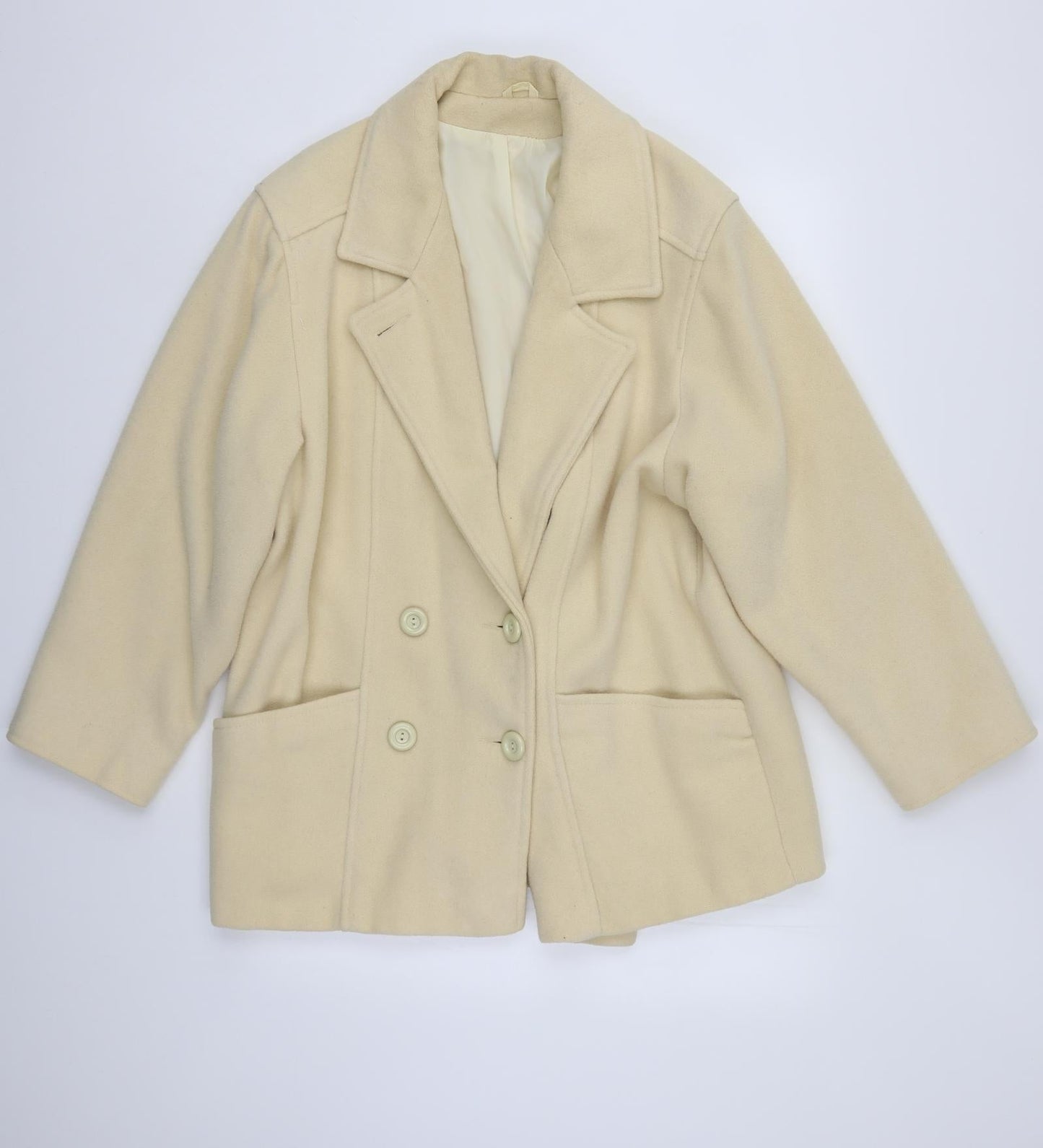 Preworn Womens Ivory   Overcoat Coat Size 18