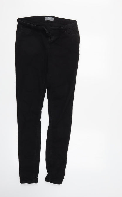Dorothy Perkins Womens Black  Denim Tapered Jeans Size 8 L31 in