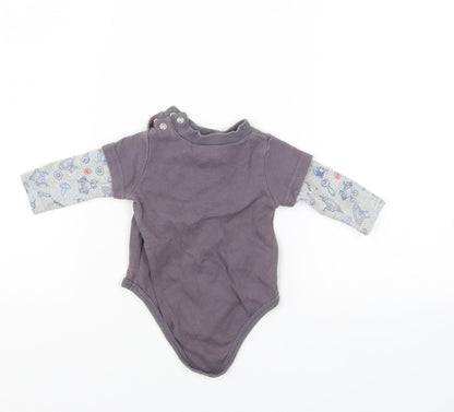 little red caboose Baby Grey   Romper One-Piece Size 0-3 Months