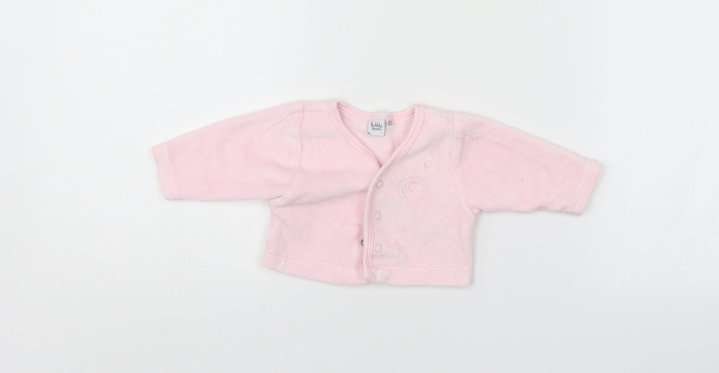 Babble Boom Girls Pink   Cardigan Jumper Size 0-3 Months