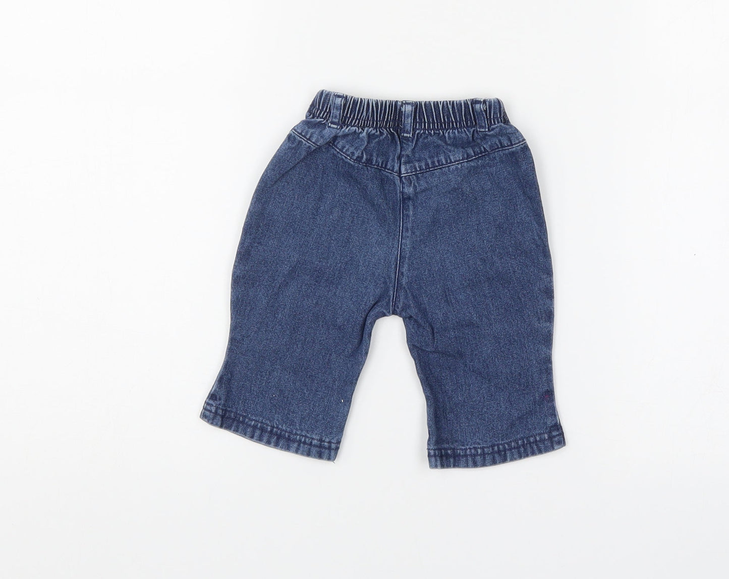 Adams Baby Blue Floral Denim  Jeans Size 3-6 Months