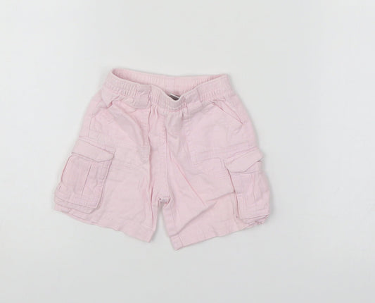 NEXT Girls Pink   Cargo Trousers Size Newborn  - SHORTS