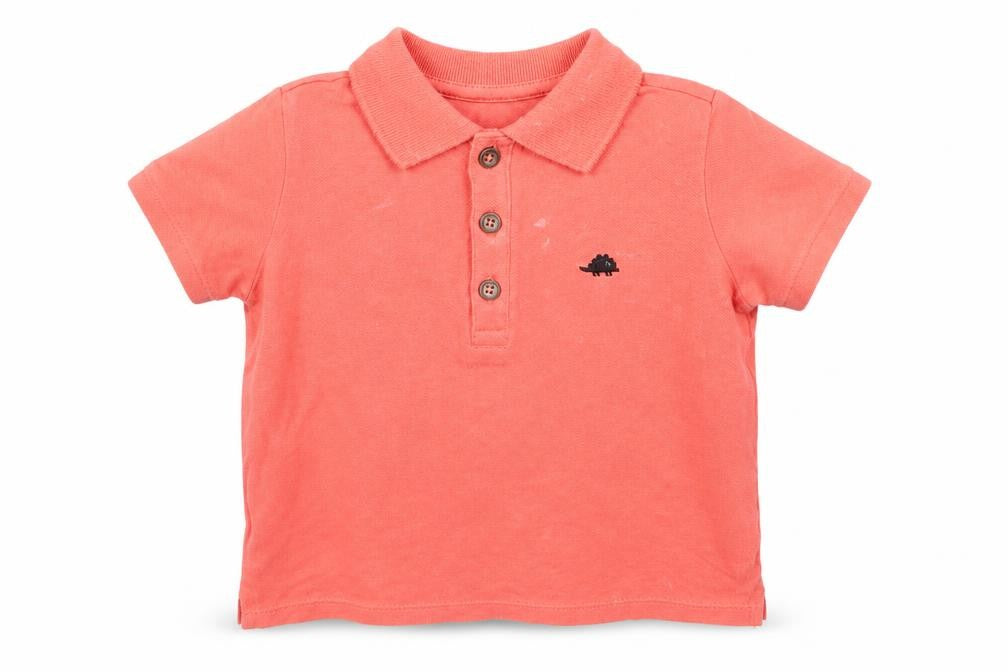 F&F Boys Red   Basic Polo Size 12-18 Months  - Coral Coloured