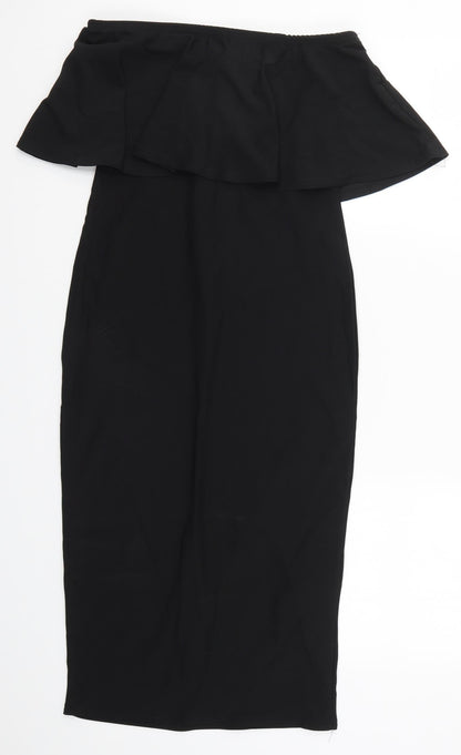 Additional front view of Missguided women’s black bodycon, size UK 10