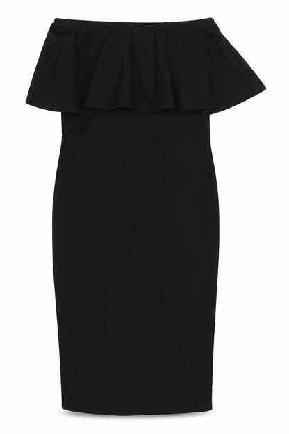 Front view of Missguided women’s black bodycon, size UK 10
